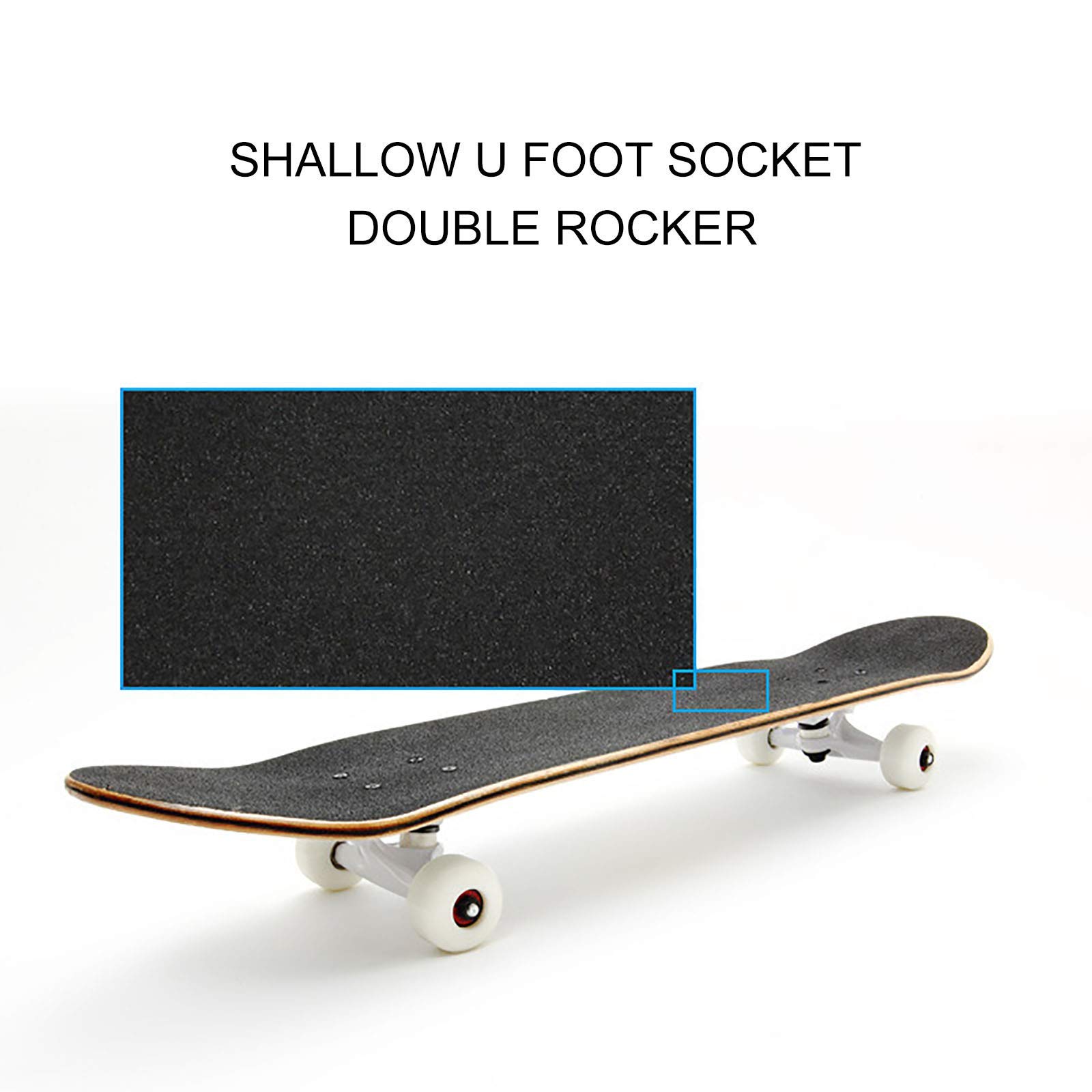 Amazon | スポーツスケートボード、（XOXOホワイトパターン）ヤング